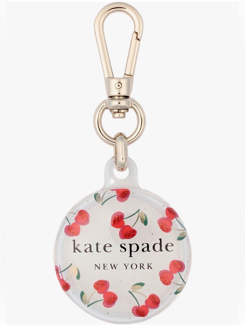 NWT kate spade cherry AirTag keychain bag charm